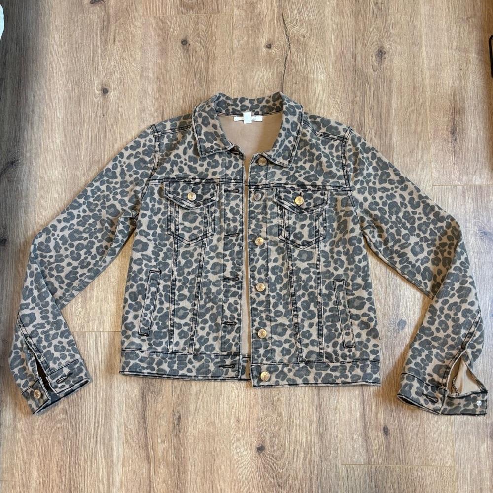 STS Blue Leopard Print Jacket - Taupe & Black
